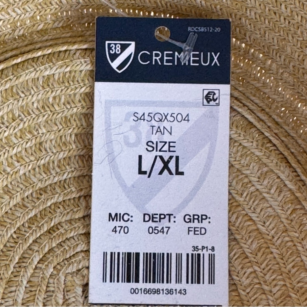 Cremieux Fedora with Blue/Red “38” Band Resortwear Casual Vacation Golf - Picture 9 of 9